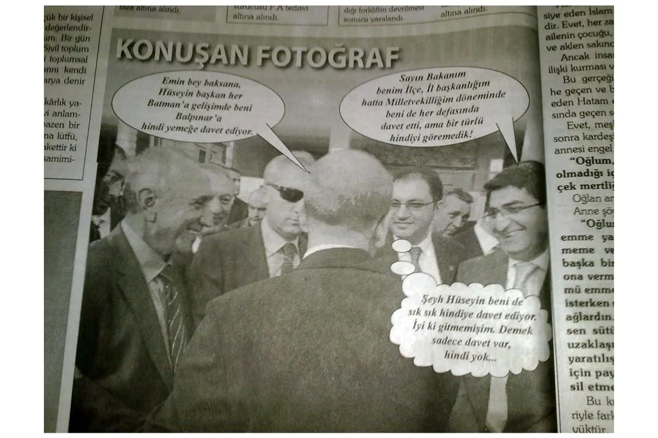 Konuşan Fotograf (Hindi Yemeği) — gazete kupürü