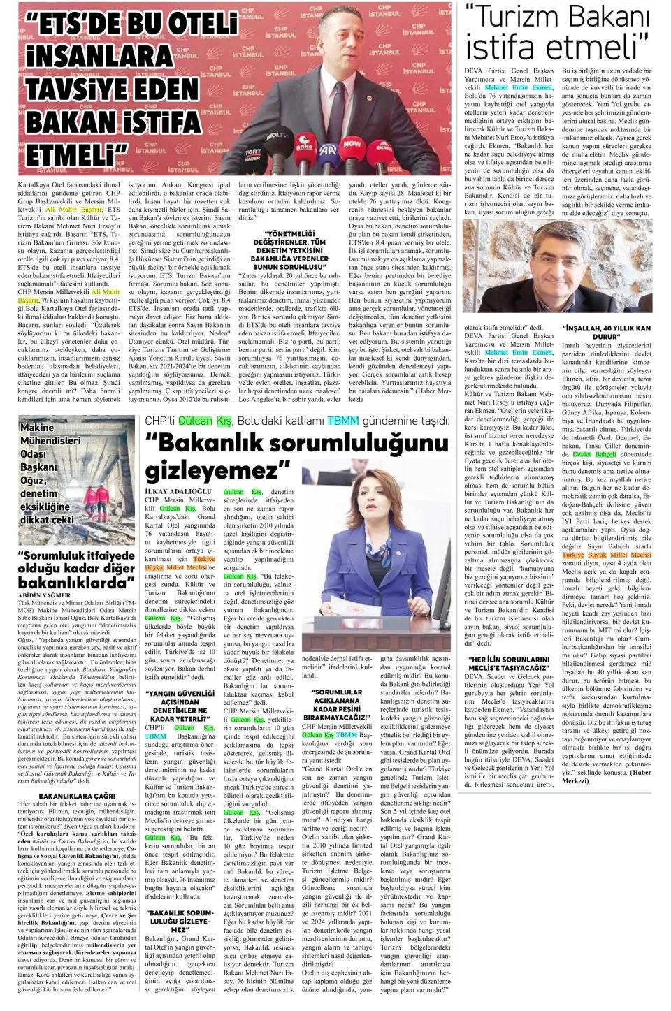 SORUMLU KİM — gazete kupürü