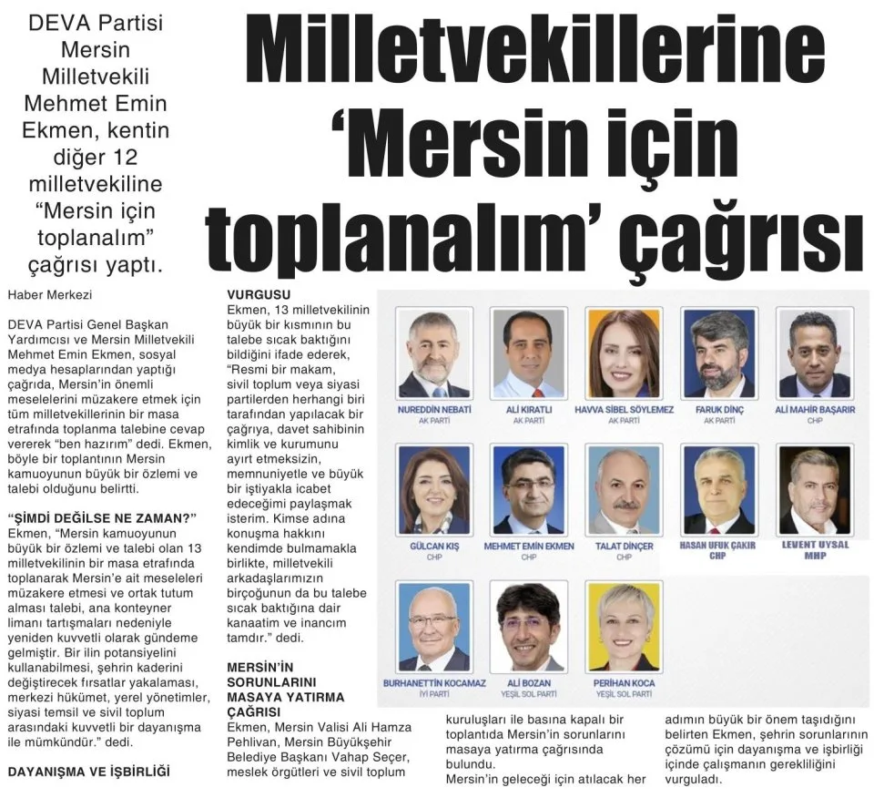 ŞİMDİ DEĞİLSE NE ZAMAN? — gazete kupürü
