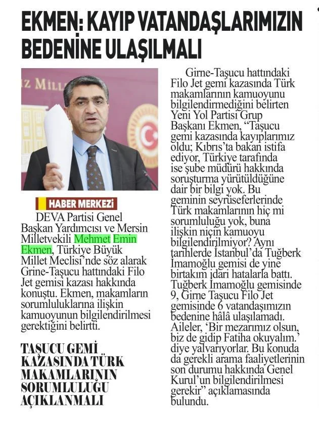 SİLİFKE'DE SORUŞTURMA DERİNLEŞİYOR! — gazete kupürü (2. parça)