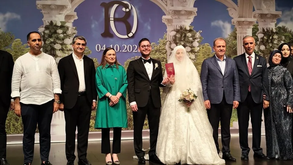 İş insanı Nesim Ekinci’nin kızı Rabia ve Ömer Faruk’un nikah merasimine katıldık