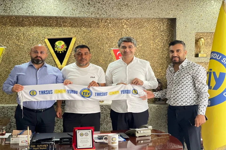 Tarsus idman yurdu başkanı Cem Kavalcı’ya ziyarette bulunduk.