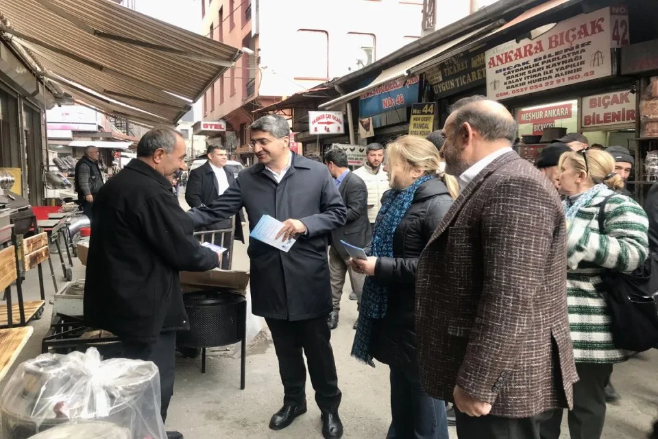 Altındağ Ulus Çerkeş Sokakta ve Sobacılar Çarşısında Esnaf Ziyareti