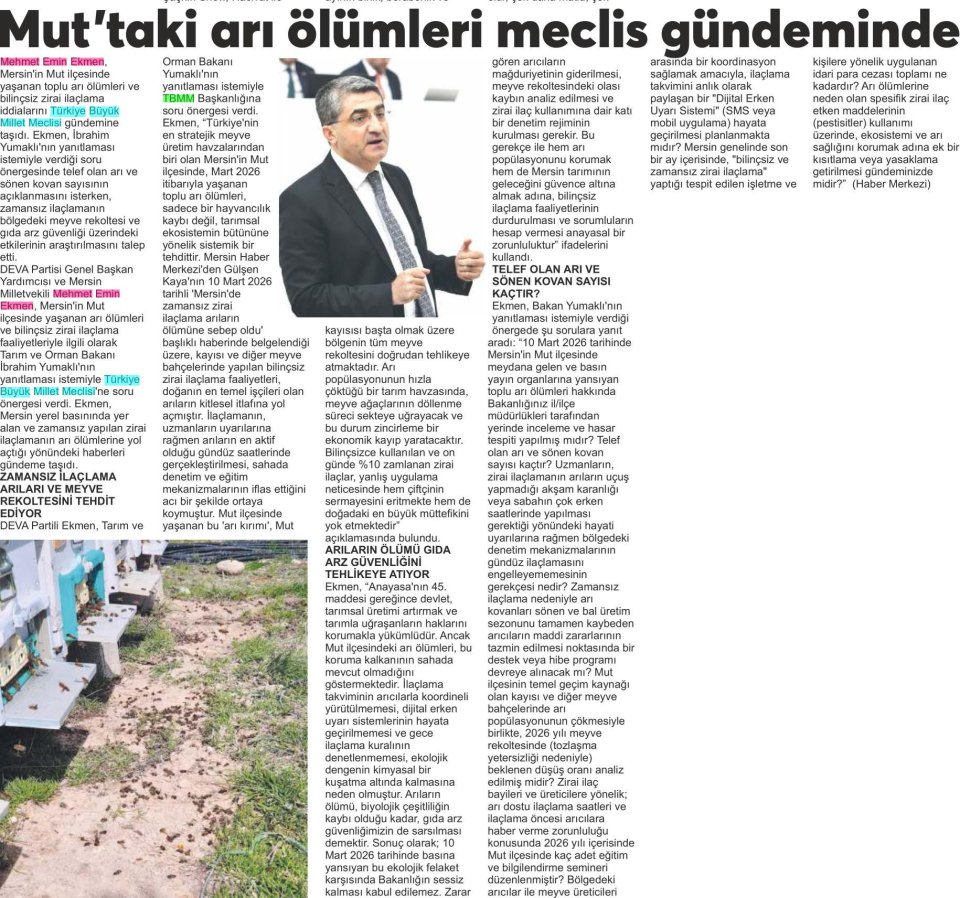 ARI ÖLÜRSE GIDA ÖLÜR