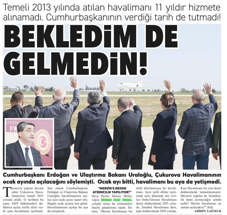 BEKLEDİM DE GELMEDİN