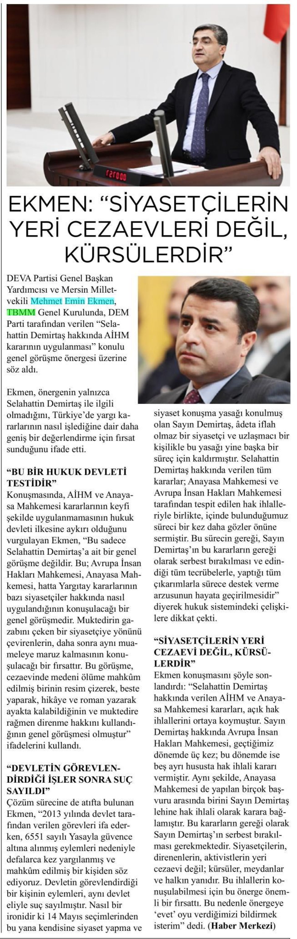 BU BİR HUKUK DEVLETİ TESTİDİR