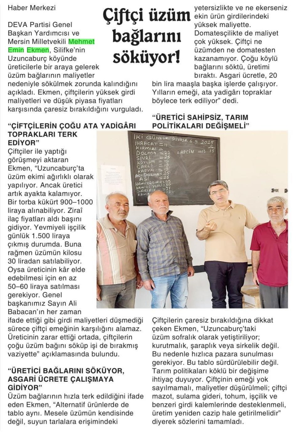 ÇİFTÇİ ÜZÜM BAĞLARINI SÖKÜYOR!