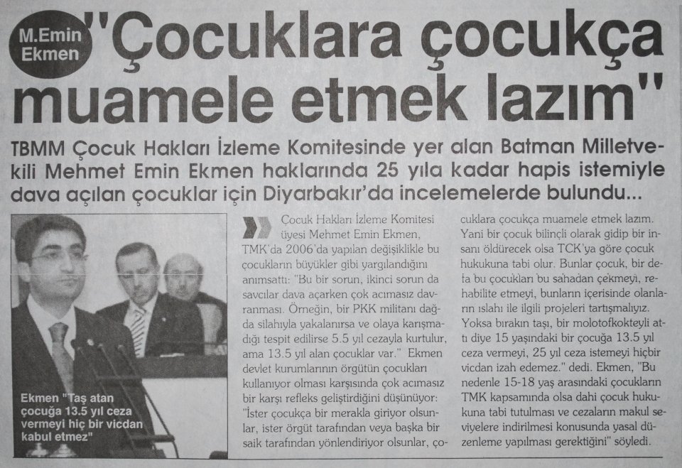 Çocuklara çocukca muamele etmek lazım