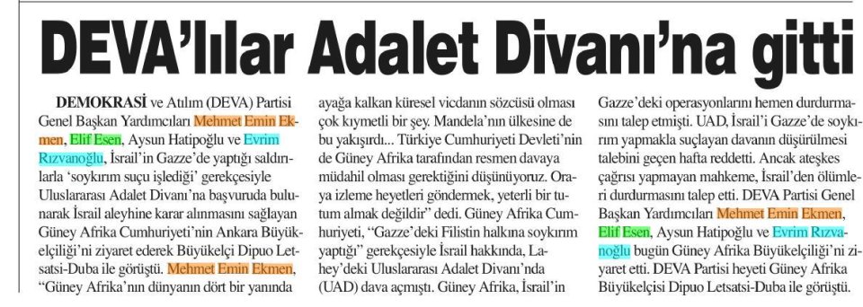 DEVA'LILAR ADALET DİVANI'NA GİTTİ