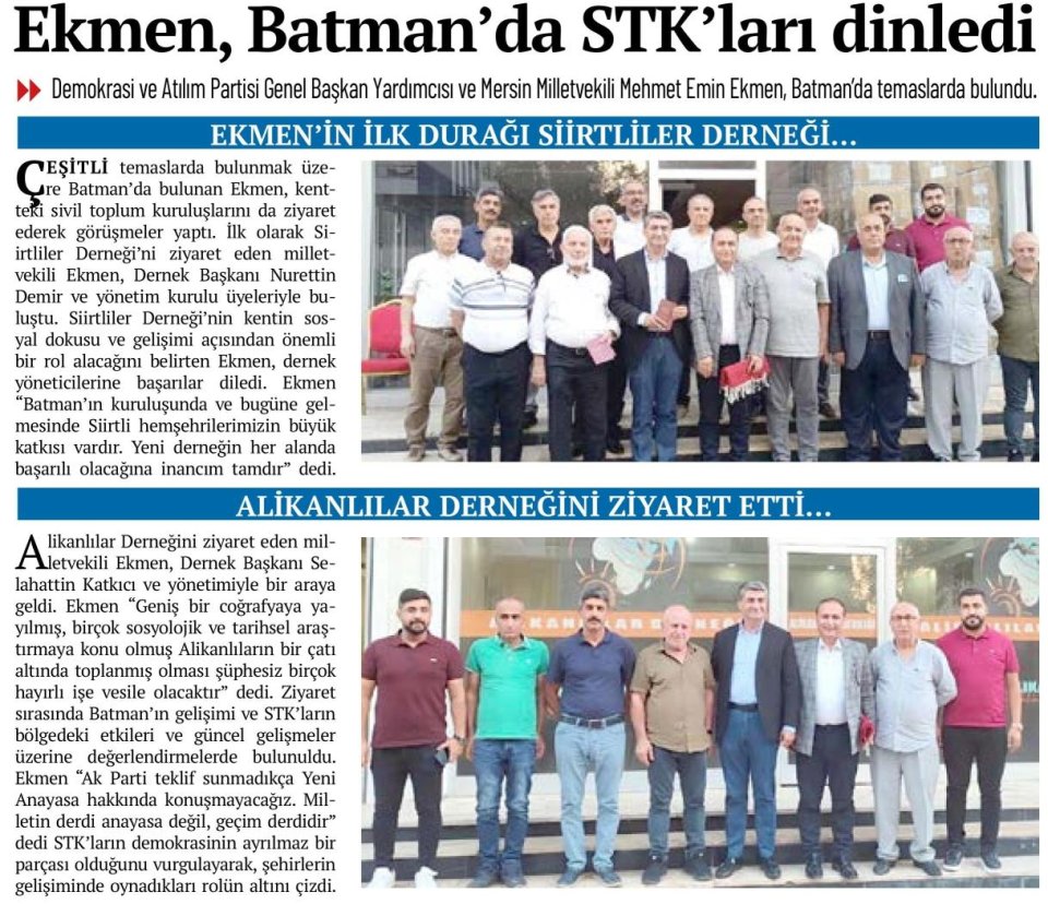 EKMEN BATMANDA STKLARI DİNLEDİ