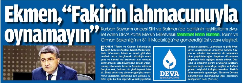 EKMEN FAKİRİN LAHMACUNUYLA OYNAMAYIN