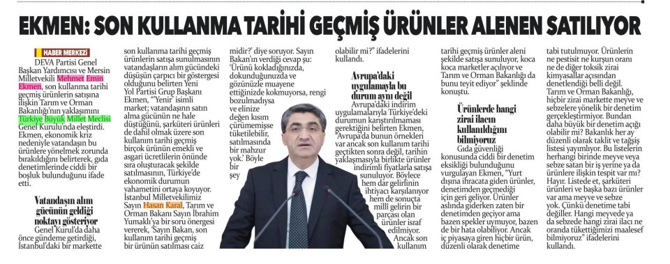 EKMEN : SON KULLANMA TARİHİ GEÇMİŞ ÜRÜNLER ALENEN SATILIYOR