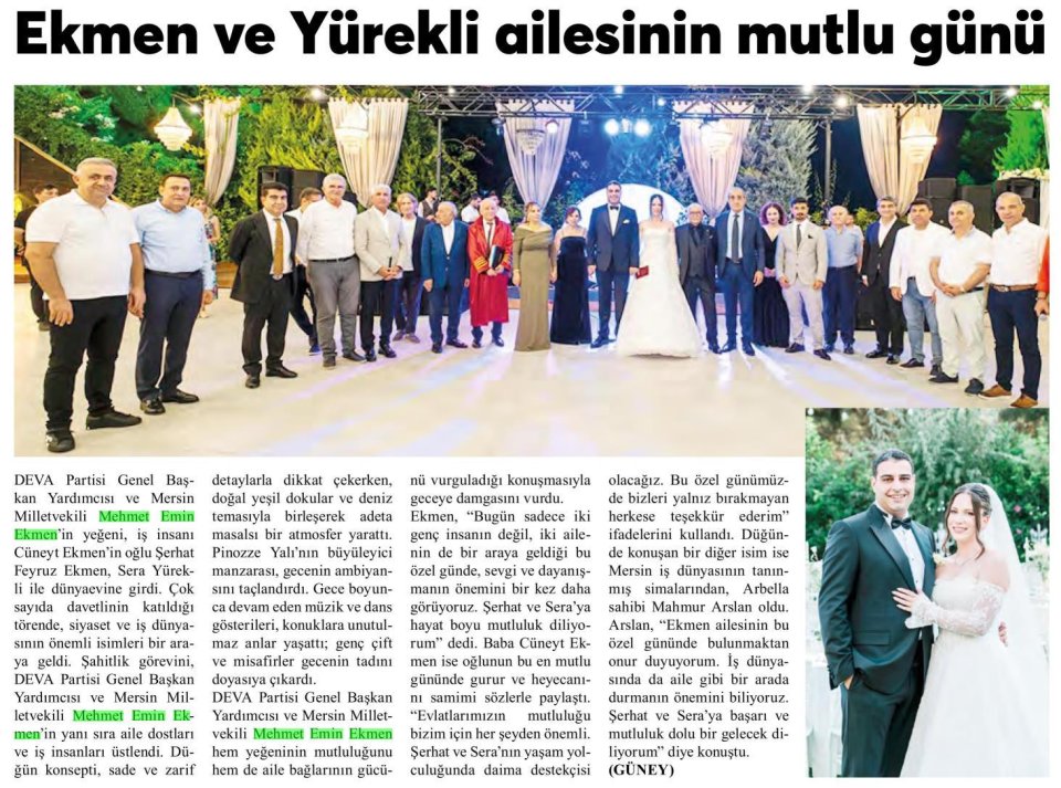 EKMEN VE YÜREKLİ AİLESİNİN MUTLU GÜNÜ