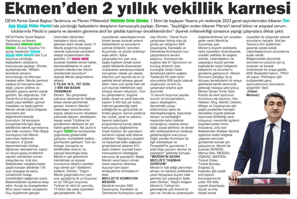 EKMEN'DEN 2 YILLIK VEKİLLİK KARNESİ