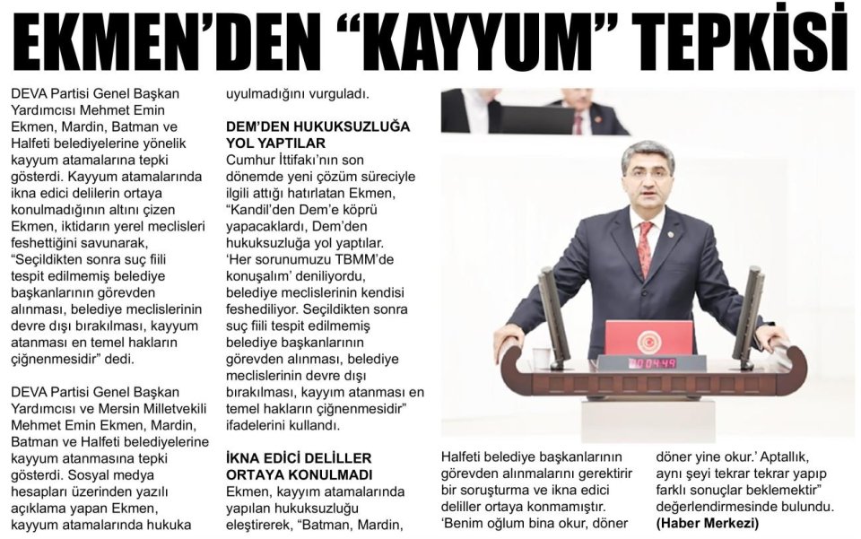 EKMEN'DEN 