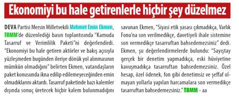 EKONOMİYİ BU HALE GETİRENLERLE HİÇBİR ŞEY DÜZELMEZ
