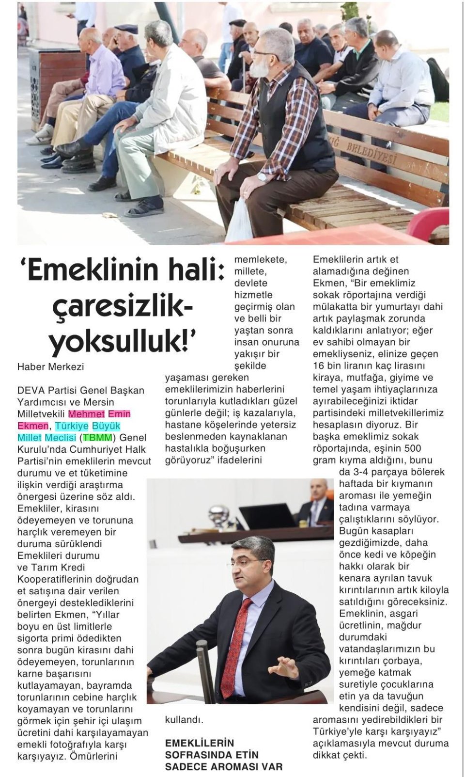 EMEKLİNİN HALİ ÇARESİZLİK - YOKSULLUK!