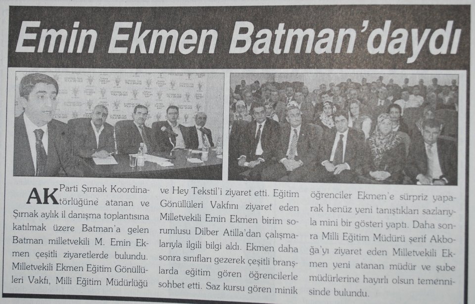 Emin Ekmen Batman'daydı