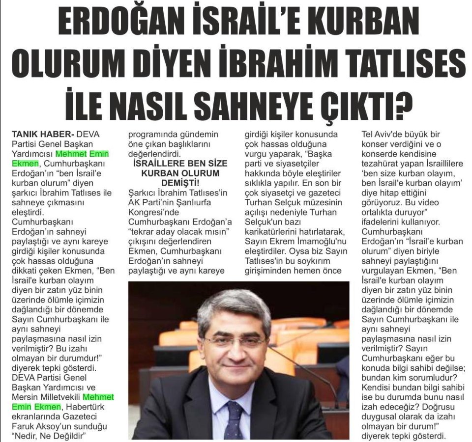 ERDOĞAN İSRAİL'E KURBAN OLURUM DİYEN İBRAHİM TATLISES İLE NASIL SAHNEYE ÇIKTI?