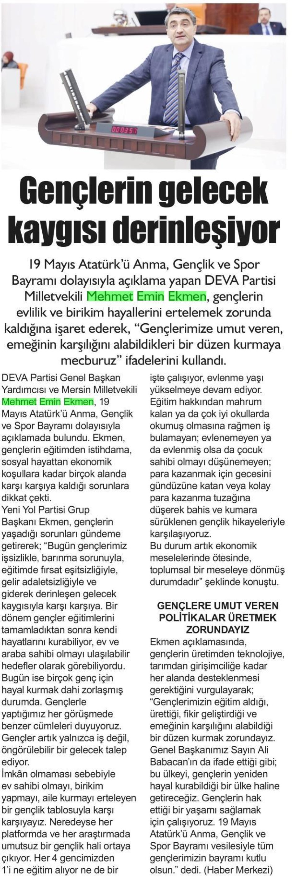 GENÇLERİN GELECEK KAYGISI DERİNLEŞİYOR