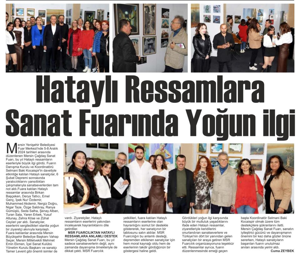 HATAYLI RESSAMLARA SANAT FUARINDA YOĞUN İLGİ