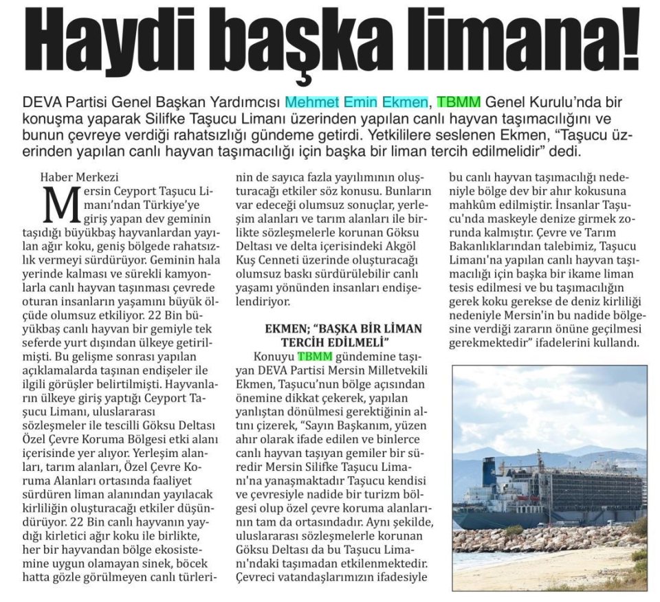 HAYDİ BAŞKA LİMANA