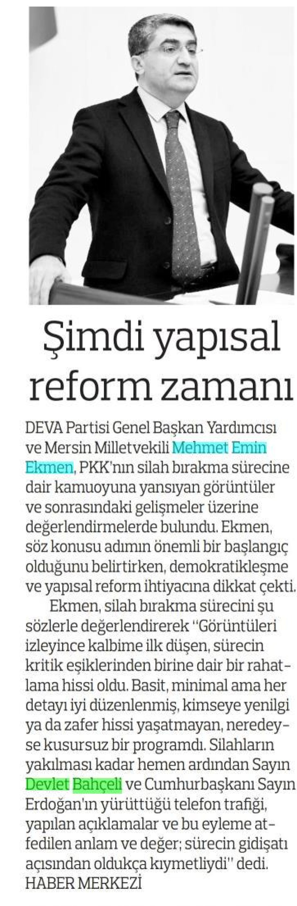ŞİMDİ YAPISAL REFORM ZAMANI