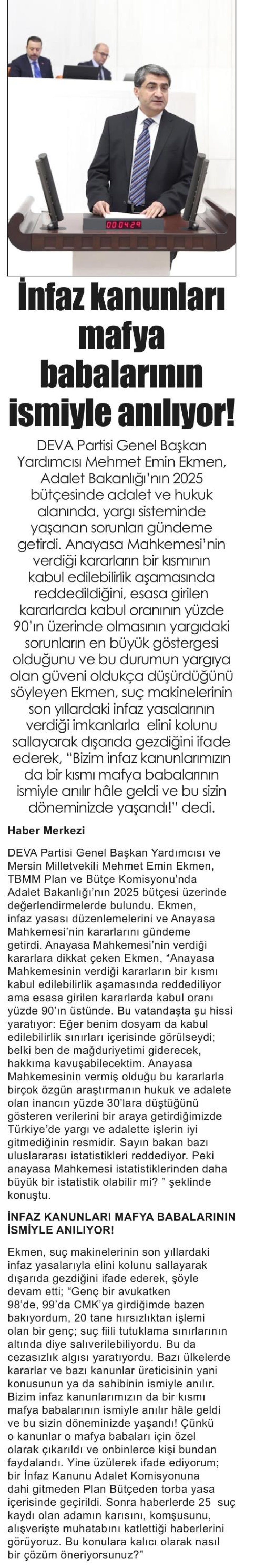 İNFAZ KANUNLARI MAFYA BABALARININ İSMİYLE ANILIYOR!