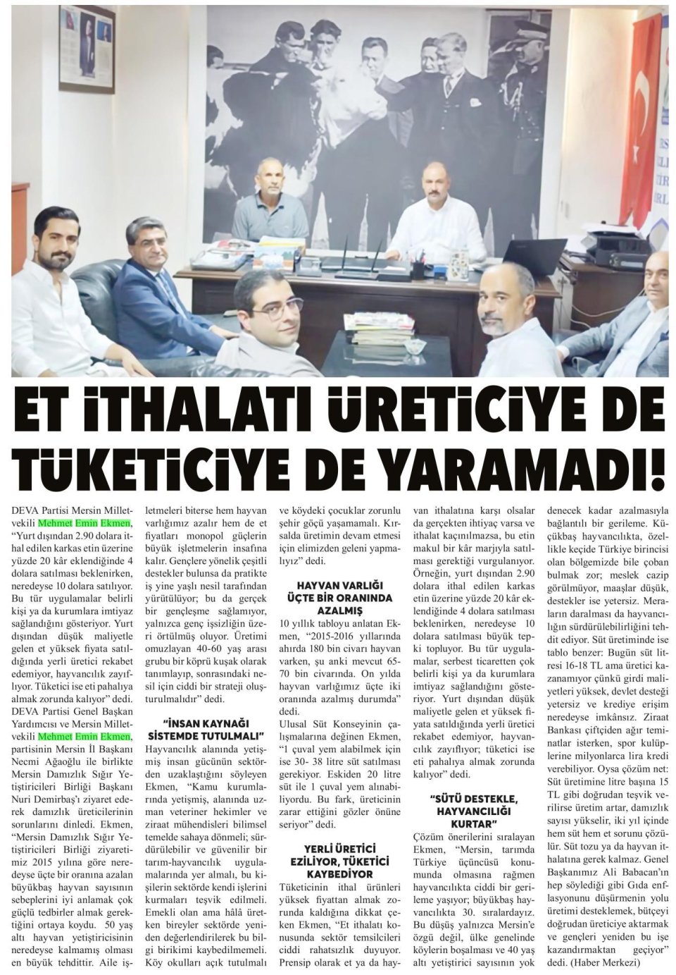 İTHALAT VAR UCUZLUK YOK