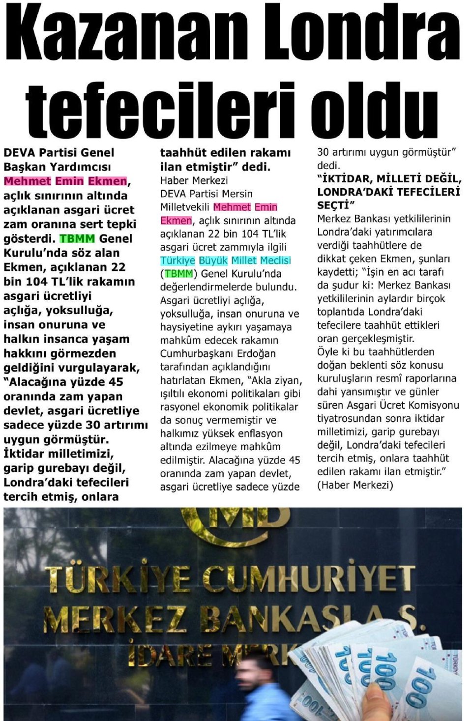 KAZANAN LONDRA TEFECİLERİ OLDU