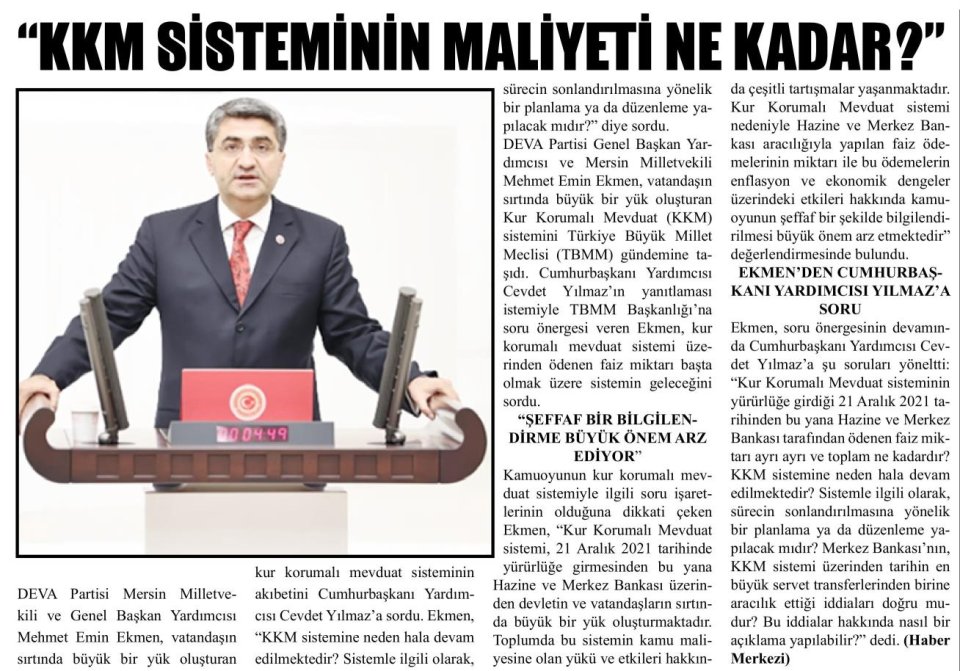KKM SİSTEMİNİN MALİYETİ NE KADAR