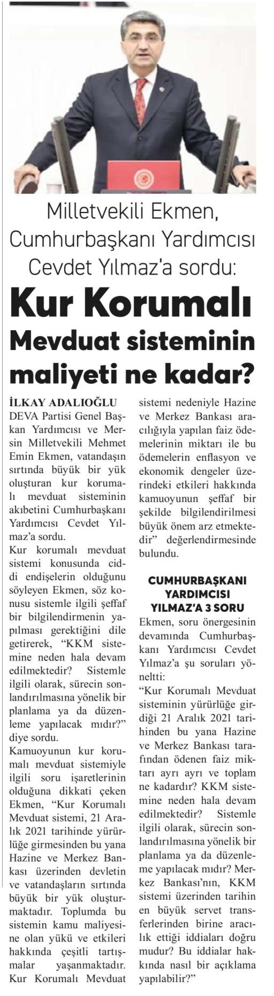 KUR KORUMALI MEVDUAT SİSTEMİNİN MALİYETİ NE KADAR