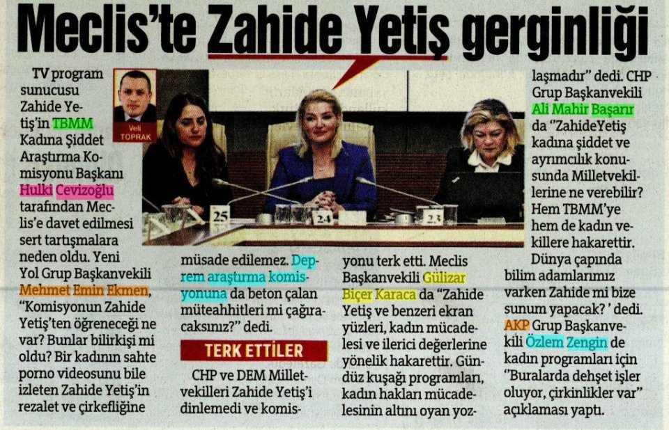 MECLİS'TE ZAHİDE YETİŞ GERGİNLİĞİ