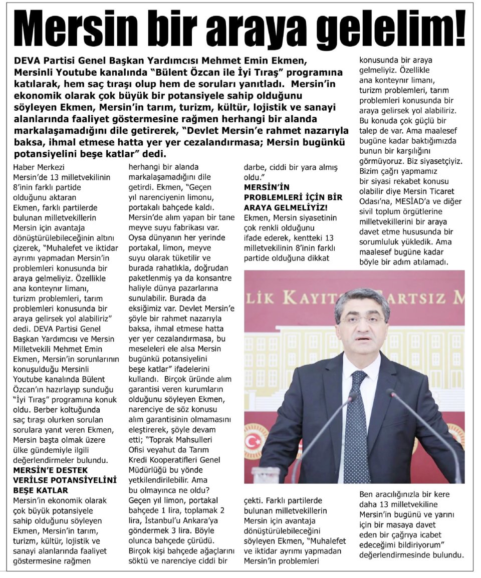 MERSİN BİR ARAYA GELELİM