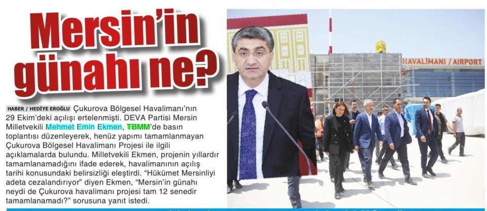 MERSİN'İN GÜNAHI NE?