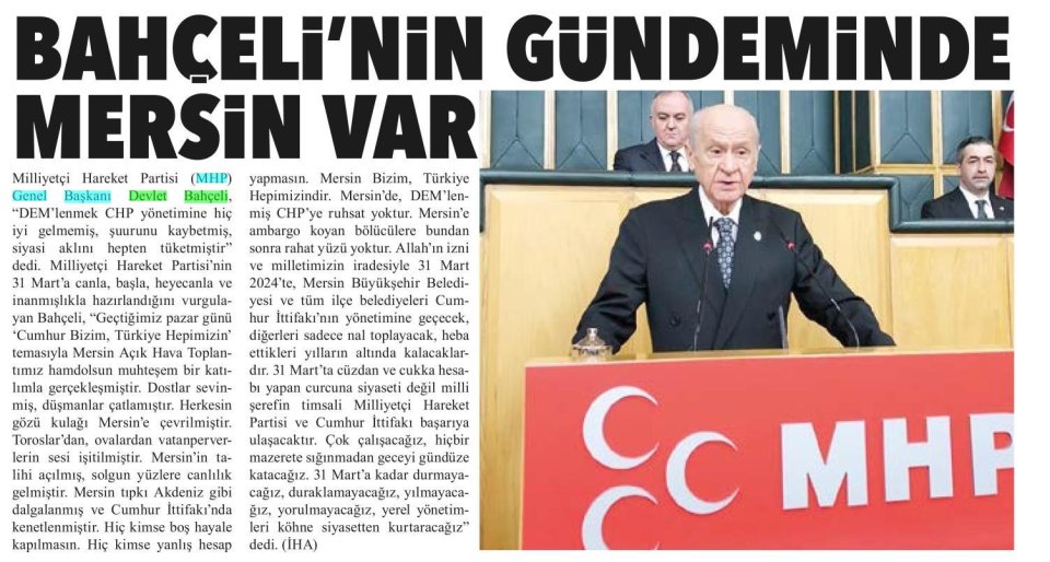 MERSİN KİMİN