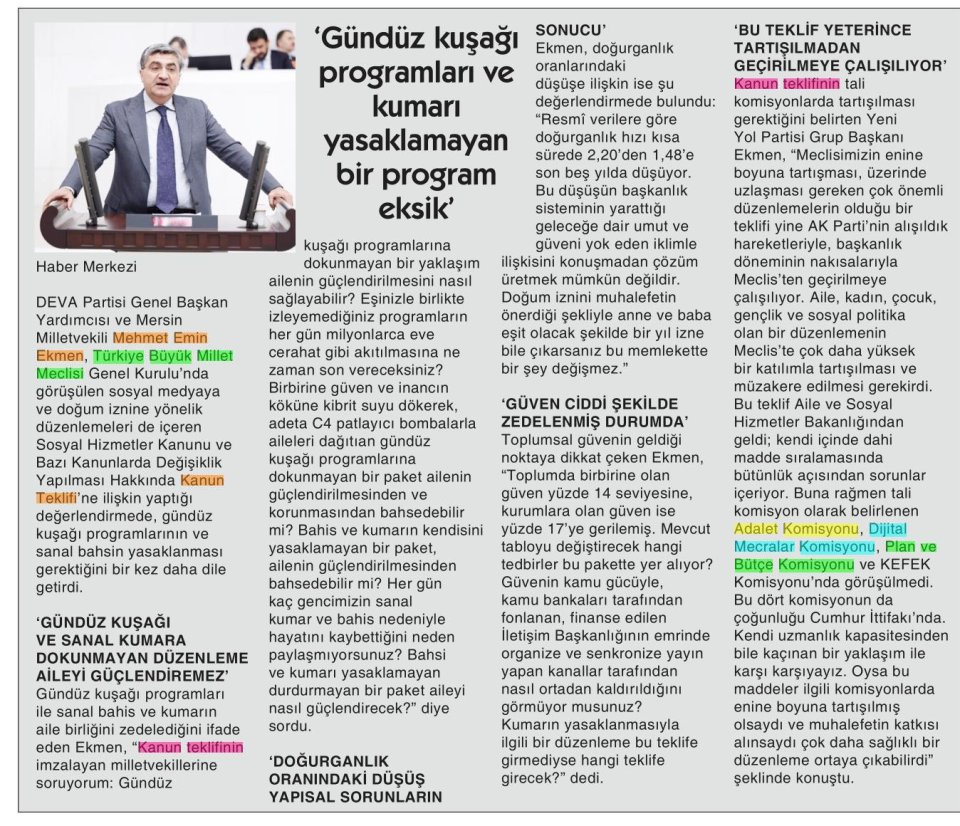 MİLLETVEKİLİ EKMEN'DEN SOSYAL MEDYA DÜZENLEMESİNE 'EKSİK' ELEŞTİRİSİ
