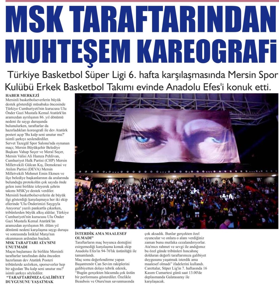 MSK TARAFTARINDAN MUHTEŞEM KAREOGRAFİ