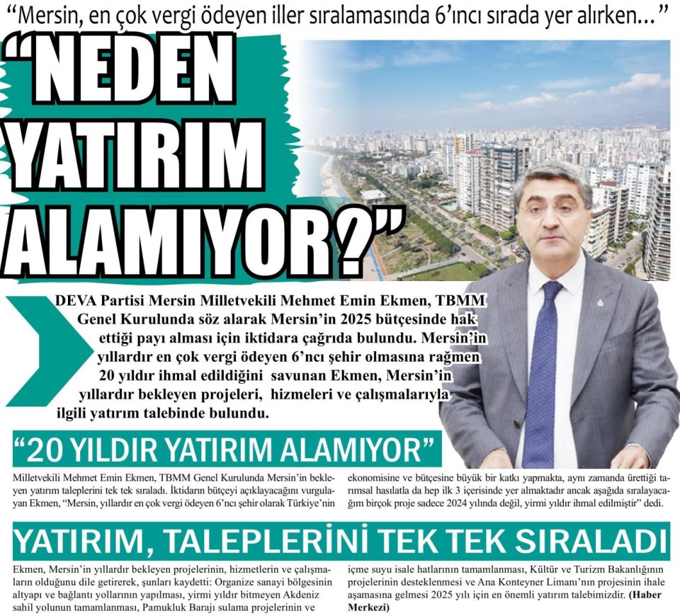''NEDEN YATIRIM ALAMIYOR?''