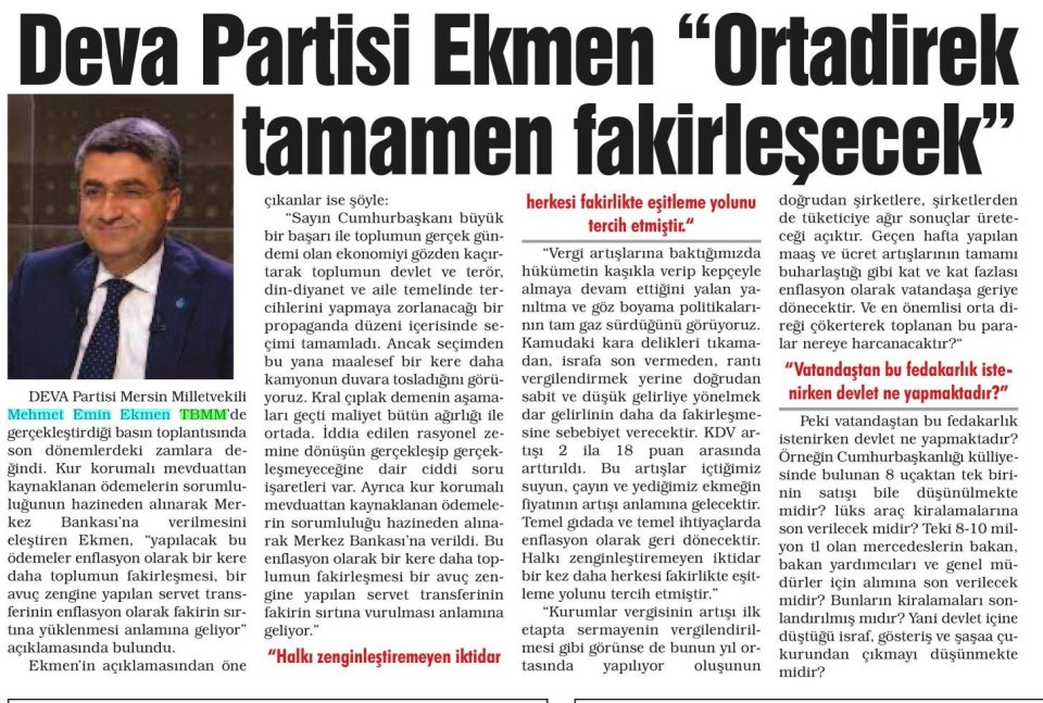  ORTADİREK TAMAMEN FAKİRLEŞECEK