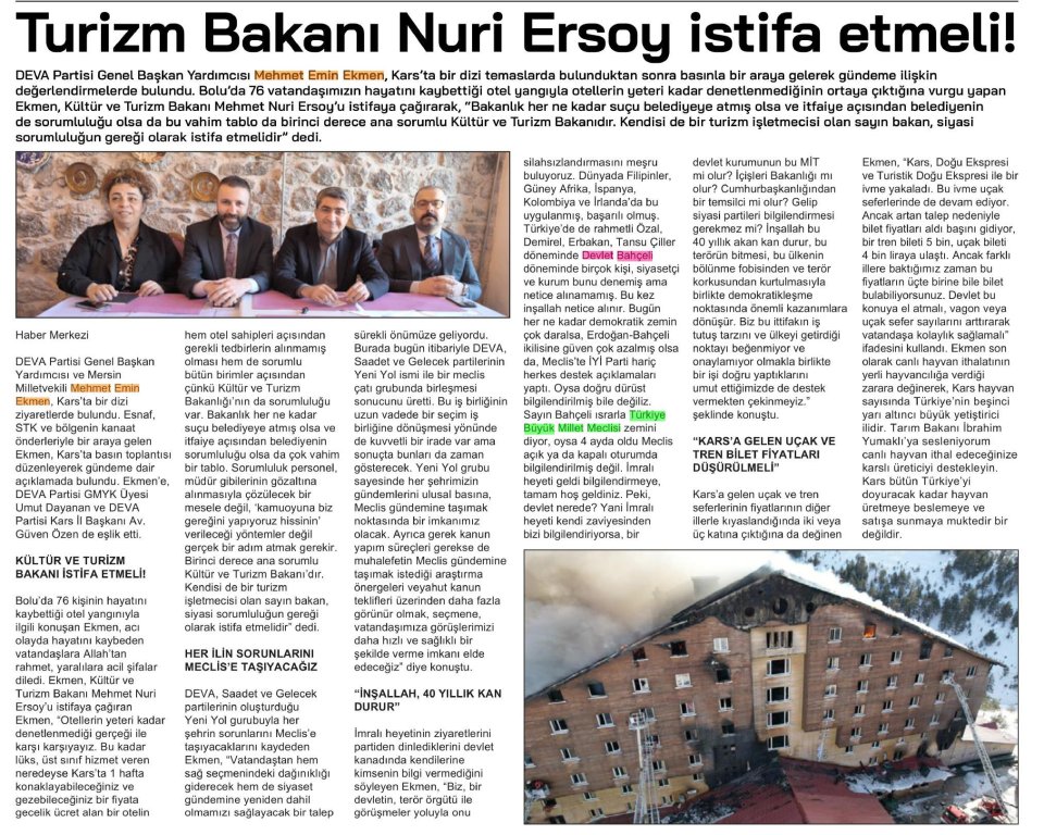 OTEL YETERİNCE DENETLENMEMİŞ!