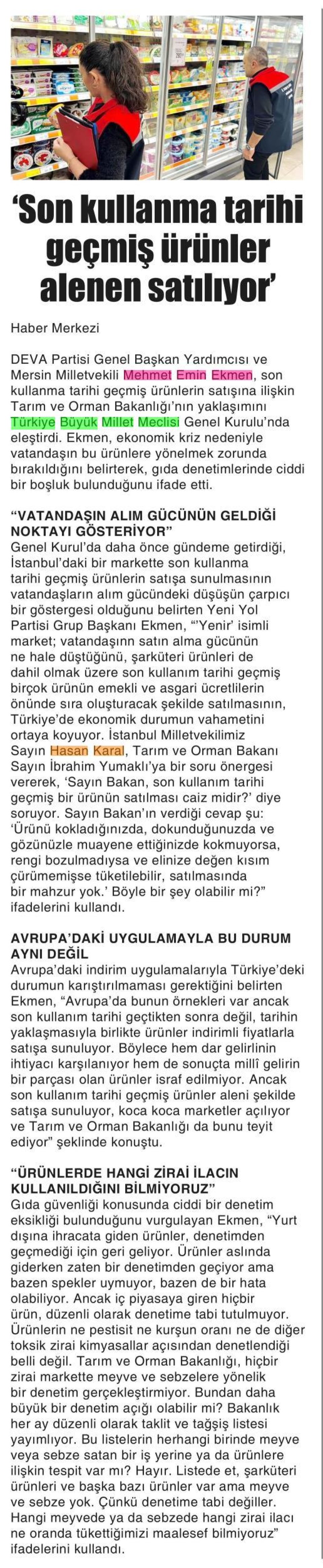'SON KULLANMA TARİHİ GEÇMİŞ ÜRÜNLER ALENEN SATILIYOR'