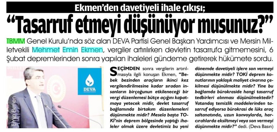 TASARRUF ETMEYİ DÜŞÜNÜYOR MUSUNUZ