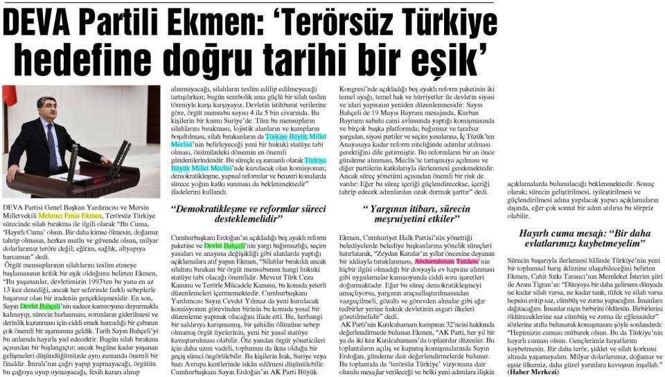 'TERÖRSÜZ TÜRKİYE HEDEFİNE DOĞRU TARİHİ RİR EŞİK'