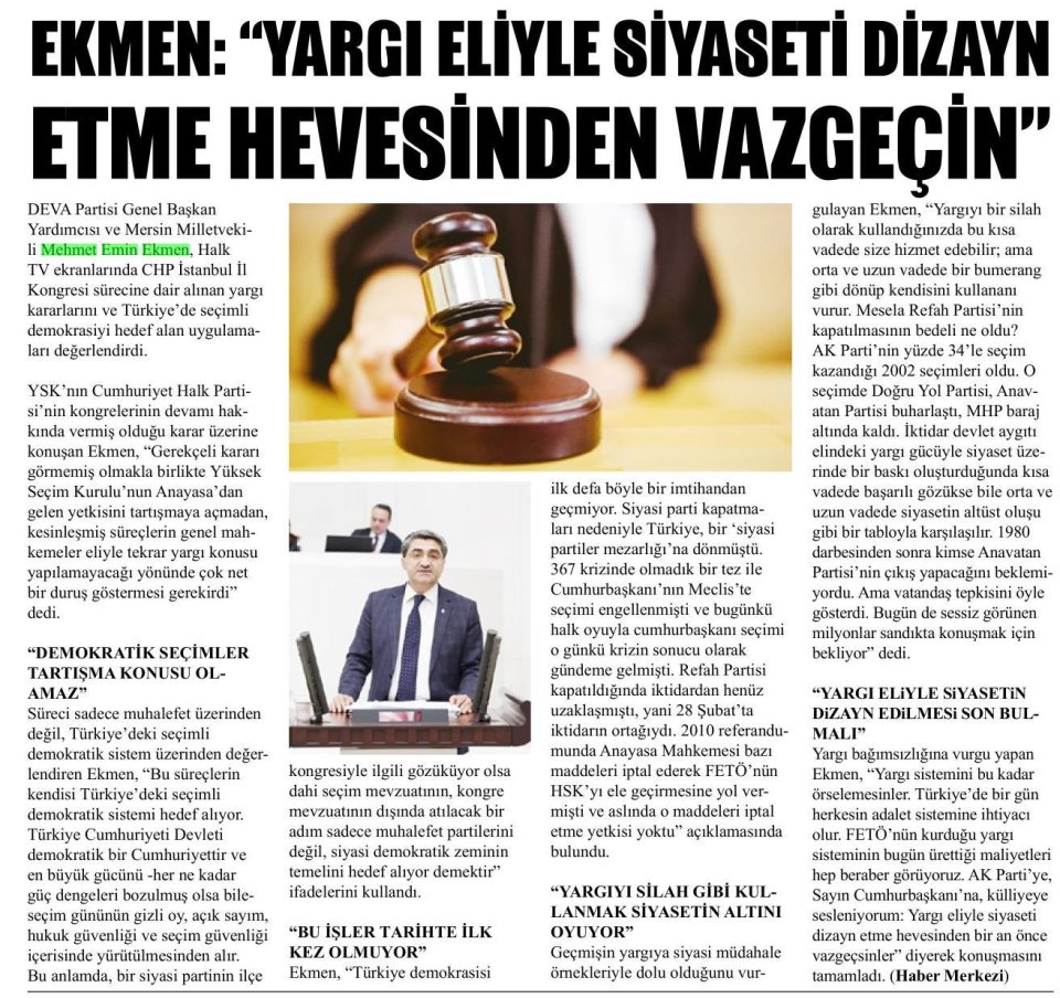 VEKİL EKMENDEN SERT TEPKİ