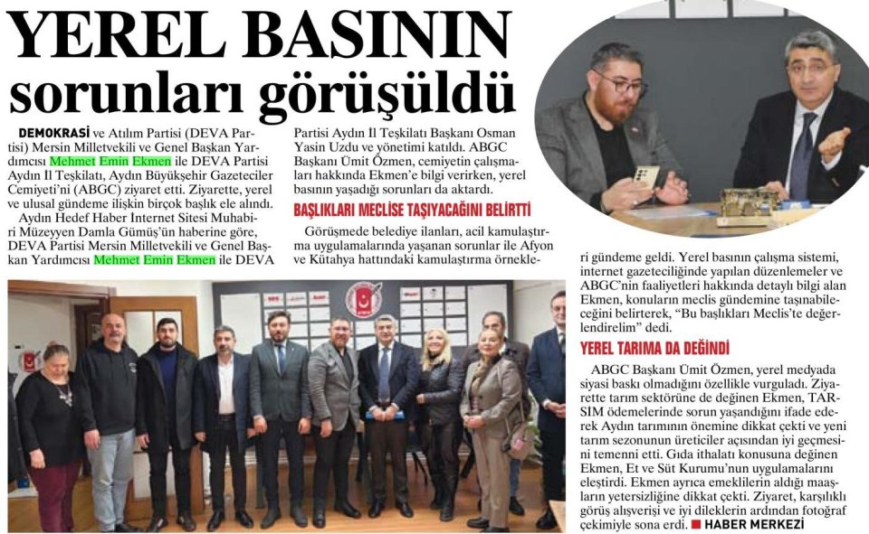 YEREL BASININ SORUNLARI GÖRÜŞÜLDÜ