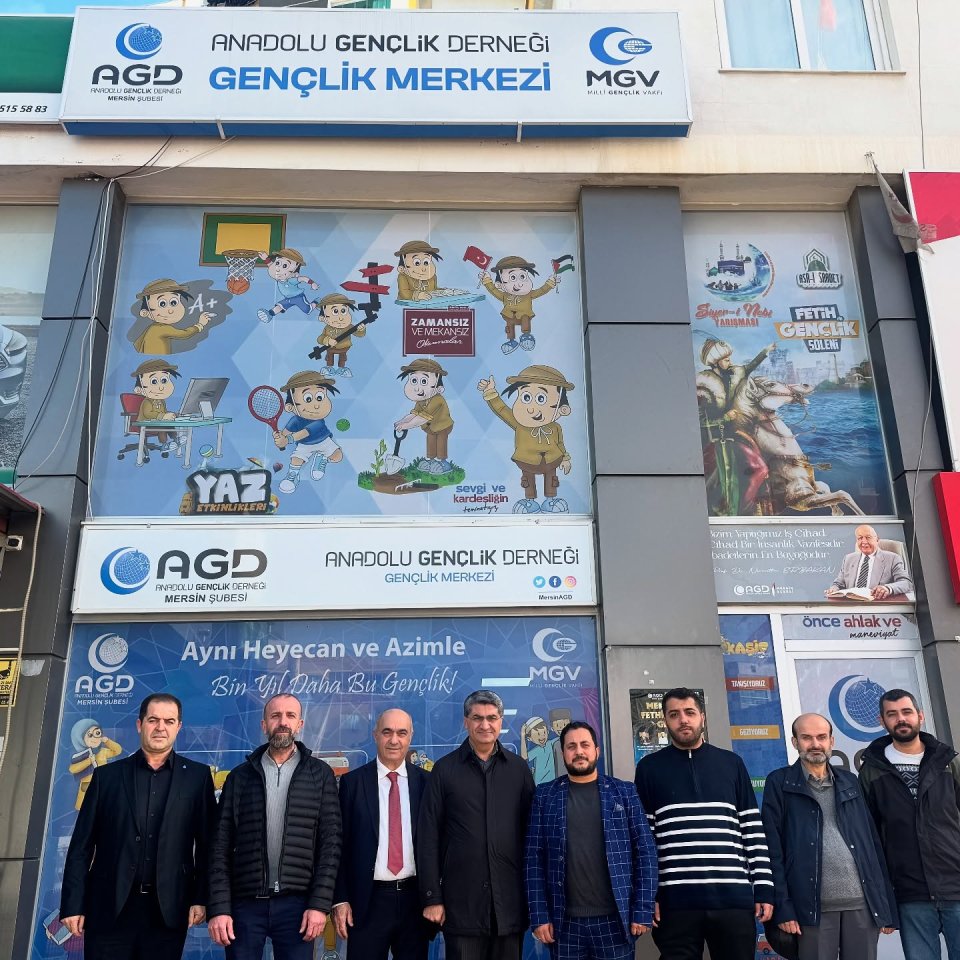 AGD (Anadolu Gençlik Derneği) Mersin Gençlik Merkezi'ne hayırlı olsun ziyaretinde bulunduk