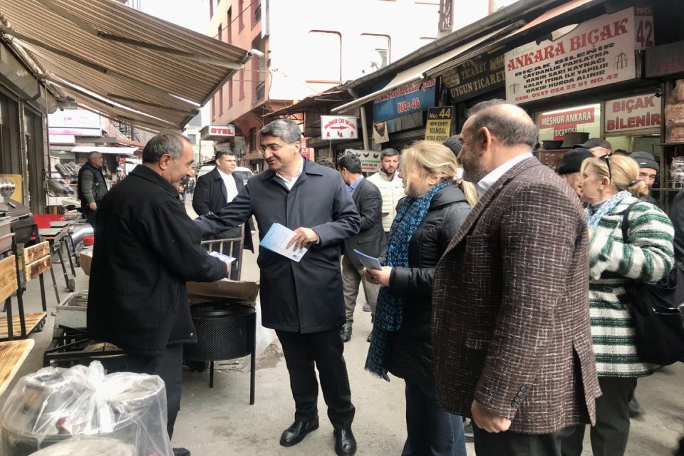 Altındağ Ulus Çerkeş Sokakta ve Sobacılar Çarşısında Esnaf Ziyareti